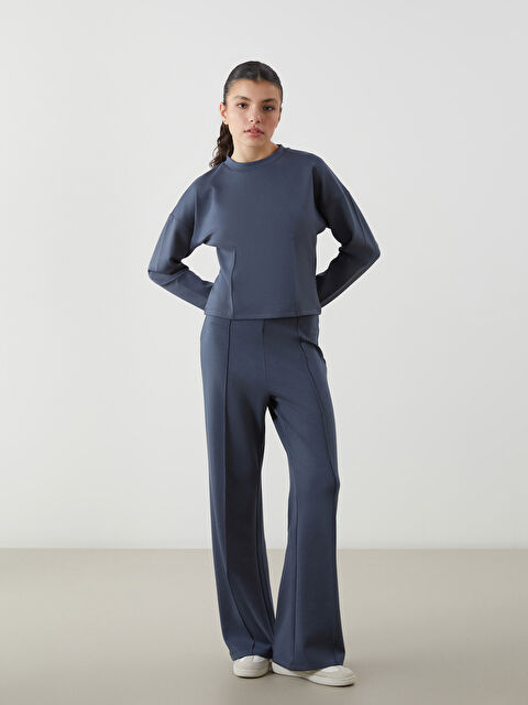 Natuvera Beli Lastikli Geniş Paça Kadın Eşofman Altı - S5NI72Z8-ZZE