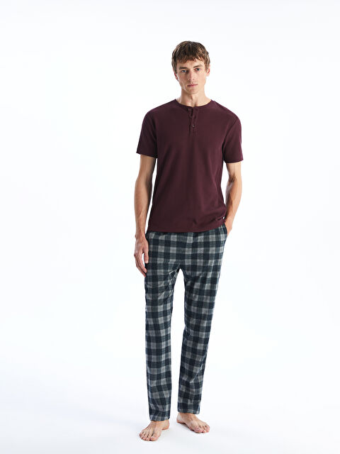 LC WAIKIKI Standart Kalıp Ekose Erkek Pijama Alt - S5NI74Z8-998