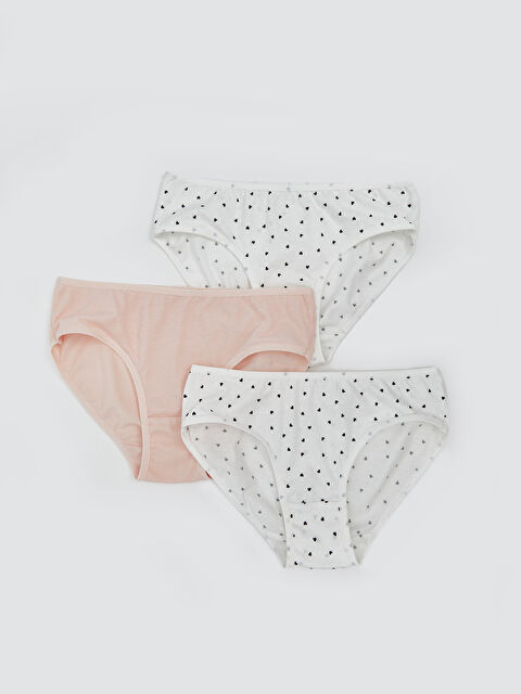 LCW Kids Baskılı Kız Çocuk Külot 3'lü - S5NI84Z4-LRA