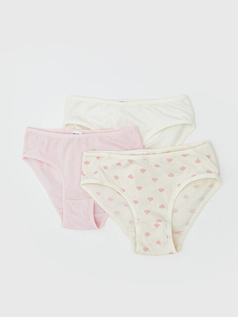 LCW Kids Baskılı Kız Çocuk Külot 3'lü - S5NI86Z4-LQA