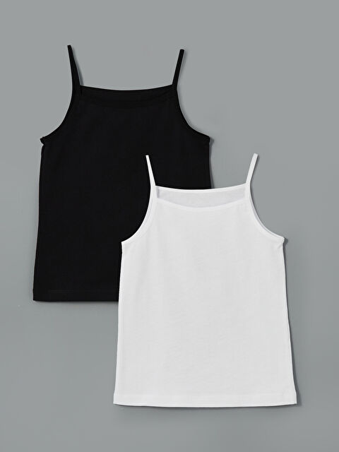 LCW Kids Kare Yaka Kız Çocuk Atlet 2'li - S5NI96Z4-CVL