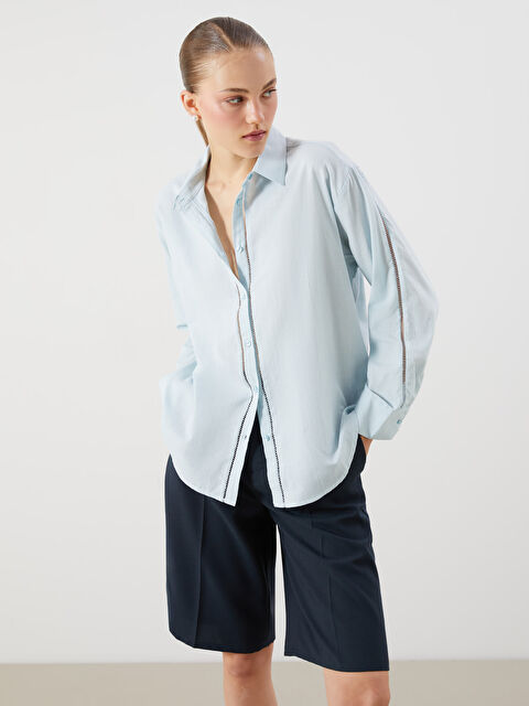 LCW Vision Oversize Kadın Gömlek - S5NJ26Z8-QXL