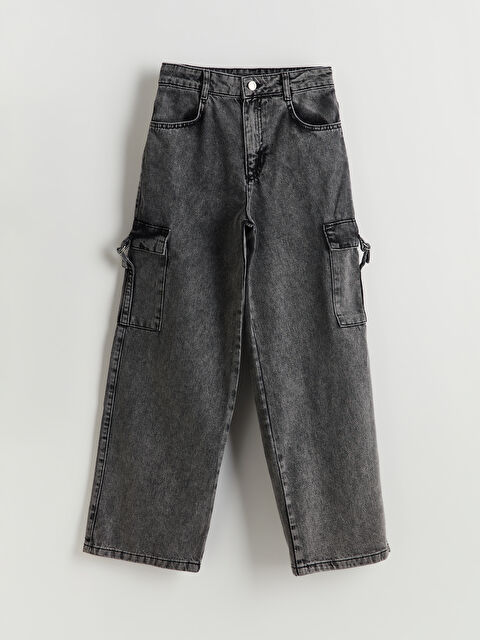 LCW Kids Wideleg Kız Çocuk Jean Pantolon - S5NJ51Z4-SHP