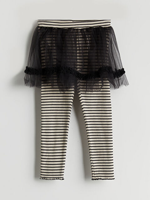 LCW Kids Beli Lastikli Çizgili Kız Çocuk Tayt - S5NJ57Z1-LEG