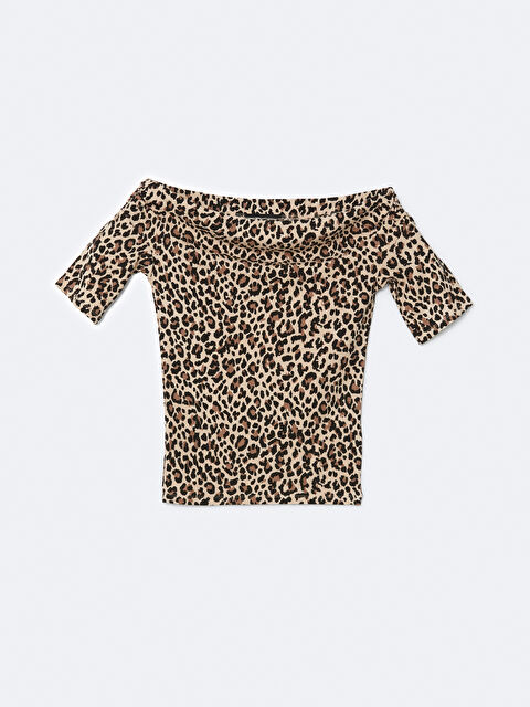 その他 VANILLA GAL LEOPARD ver ONLYWOOD Womens Bling Rhinestone Tops Leopard T Shirt