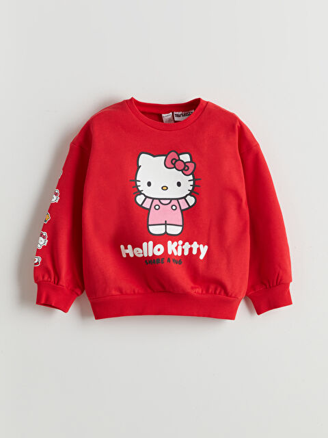 LCW Kids Hello Kitty Baskılı Kız Çocuk Sweatshirt - S5NK23Z1-GXV