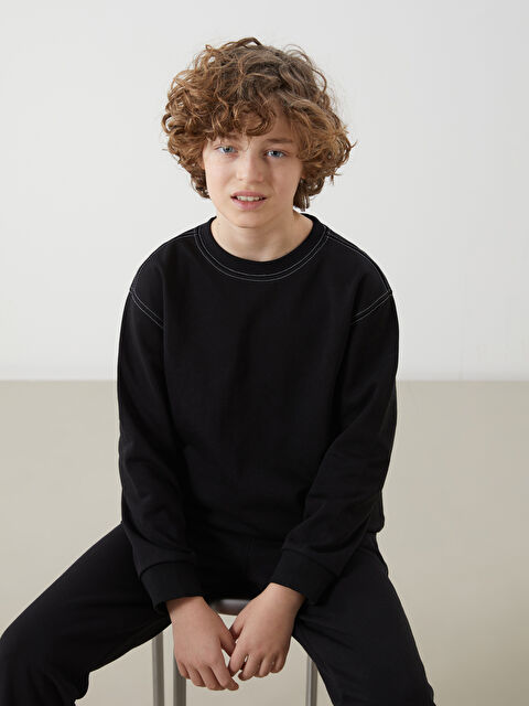 LCW Kids Bisiklet Yaka Erkek Çocuk Sweatshirt - S5NK41Z4-CVL