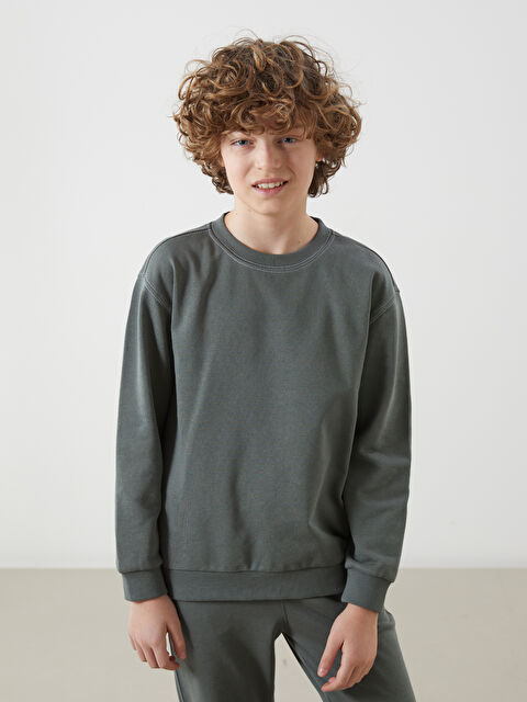 LCW Kids Bisiklet Yaka Erkek Çocuk Sweatshirt - S5NK41Z4-ZGT