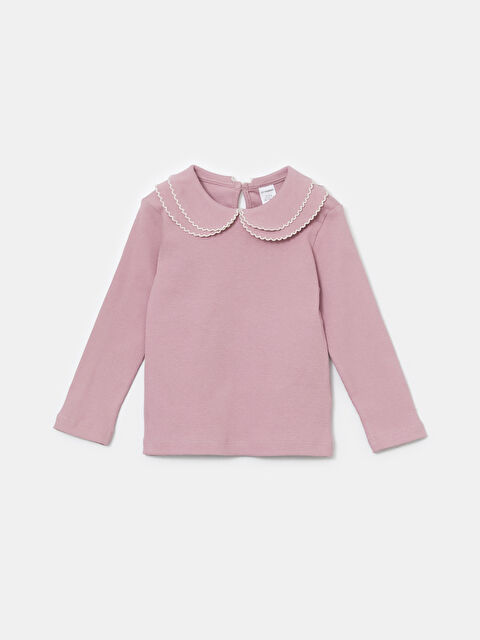 LCW Kids Bebe Yaka Basic Kız Çocuk Tişört - S5NK48Z1-DSL