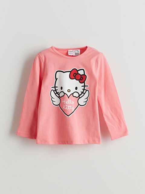 LCW Kids Hello Kitty Baskılı Kız Çocuk Tişört - S5NK50Z1-QY4