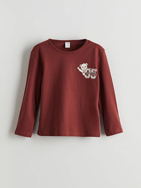 LCW Kids Bisiklet Yaka Baskılı Kız Çocuk Tişört - S5NK56Z1-HLL