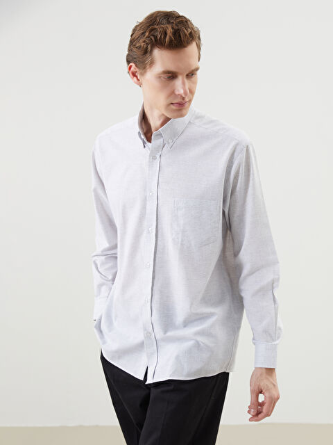 LCW BUSINESS Regular Fit Uzun Kollu Poplin Erkek Gömlek - S5NL30Z8-QKF