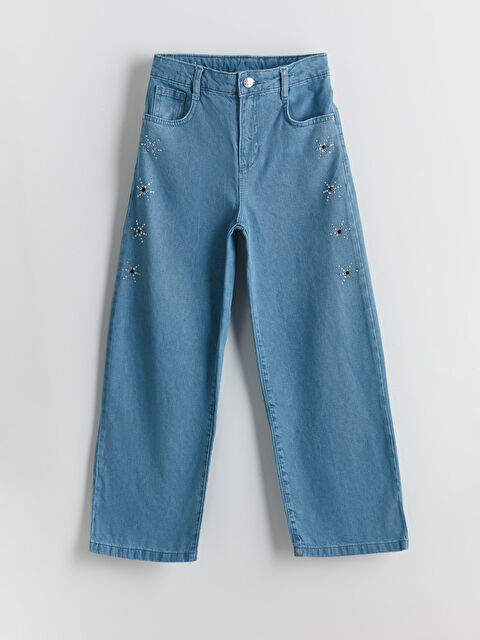 LCW Kids Wideleg Kız Çocuk Jean Pantolon - S5NL36Z4-H45