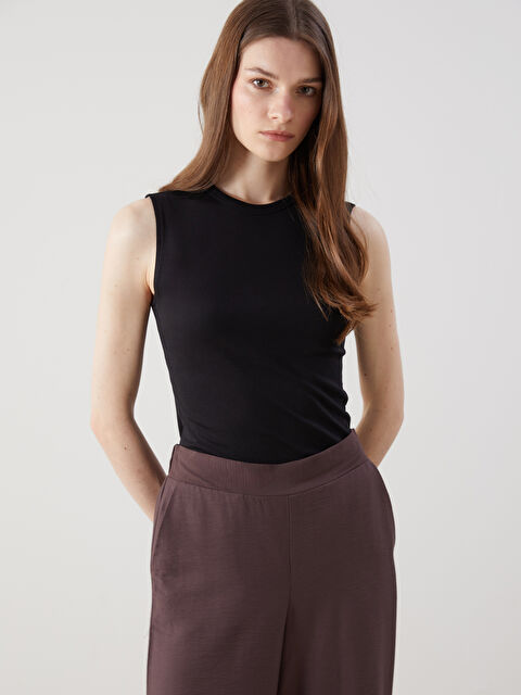 LCW Modest Bisiklet Yaka Kadın Atlet - S5NL40Z8-CVL