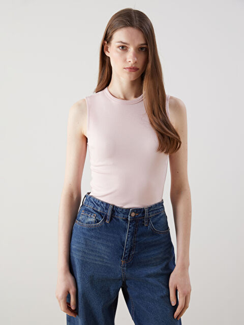 LCW Modest Bisiklet Yaka Kadın Atlet - S5NL40Z8-FZZ