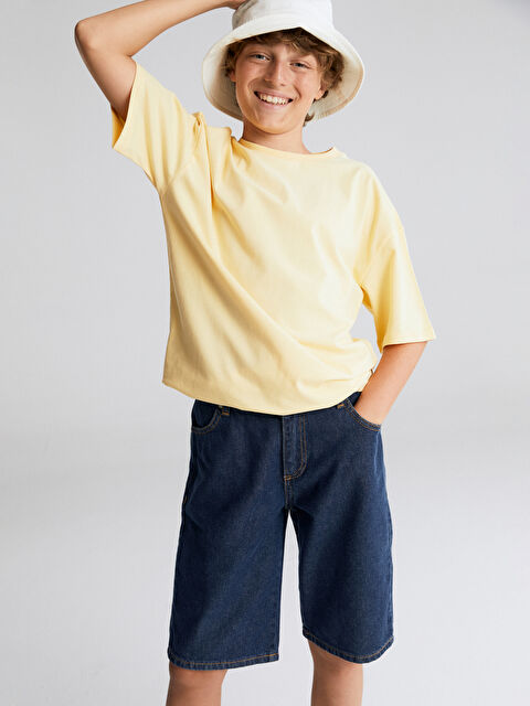 LCW Kids Comfortable Fit Crew Neck Basic Boys` T-Shirt - S5NL74Z4-FRE