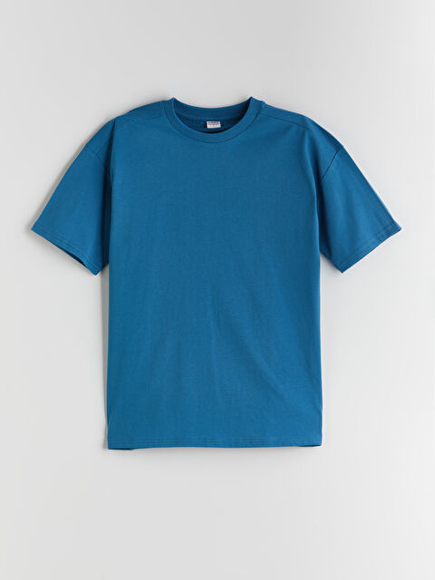 LCW Kids Rahat Kalıp Bisiklet Yaka Basic Erkek Çocuk Tişört - S5NL74Z4-HHP