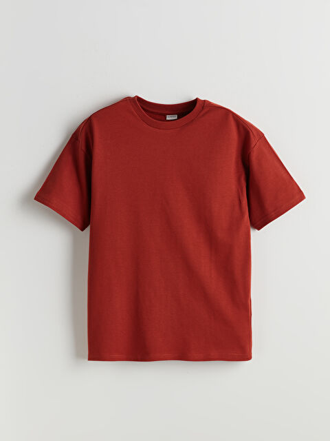 LCW Kids Rahat Kalıp Bisiklet Yaka Basic Erkek Çocuk Tişört - S5NL74Z4-HMU