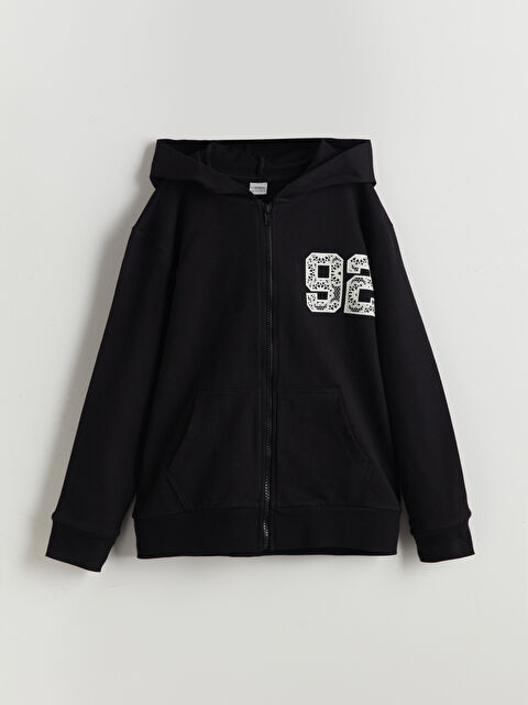 LCW Kids Kapüşonlu Kız Çocuk Fermuarlı Sweatshirt - S5NL85Z4-CVL