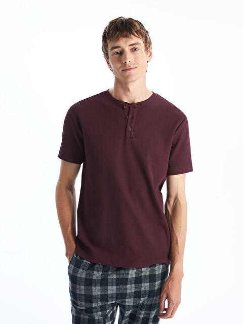 LC WAIKIKI Bisiklet Yaka Kısa Kollu Erkek Pijama Üst - S5NL97Z8-HMJ