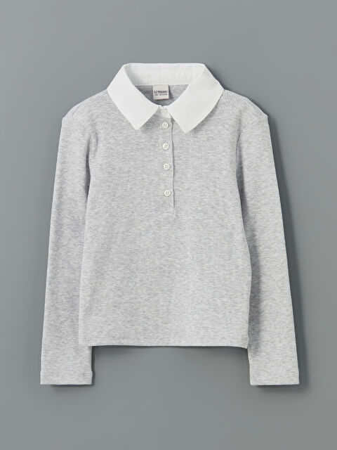 LCW Kids Polo Yaka Kız Çocuk Tişört - S5NM55Z4-D5C