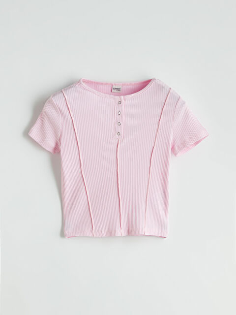 LCW Kids Bisiklet Yaka Kız Çocuk Tişört - S5NM56Z4-FLY