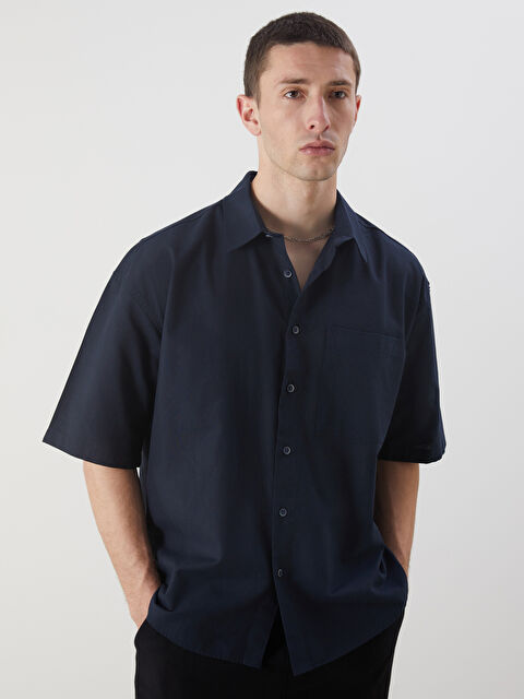 LCW Vision Rahat Kalıp Kısa Kollu Erkek Gömlek - S5NM91Z8-RFH