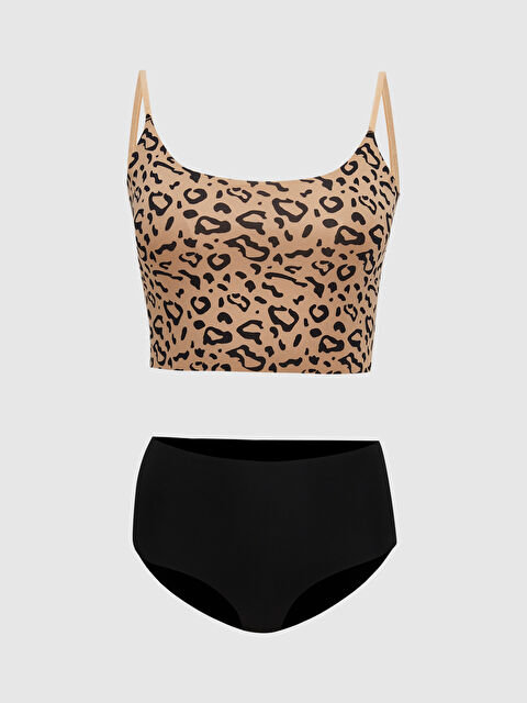 LCW DREAM Leopar Desenli Bralet ve Külot Takımı - S5NN05Z8-LQB