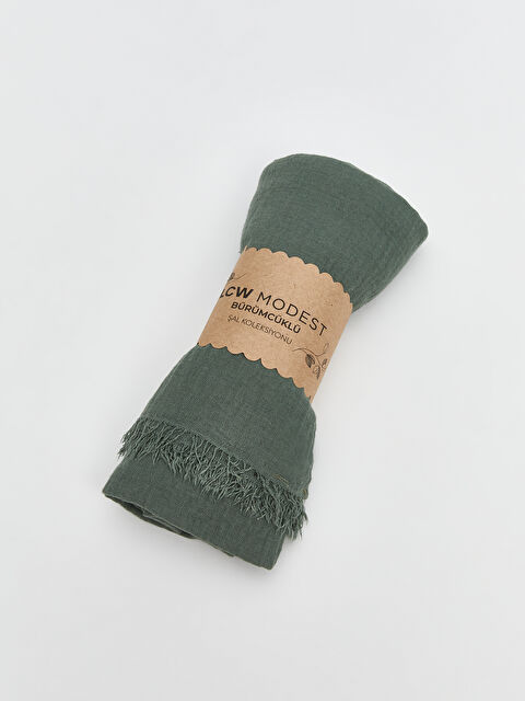 LCW Modest Düz Bürümcüklü Kadın Şal