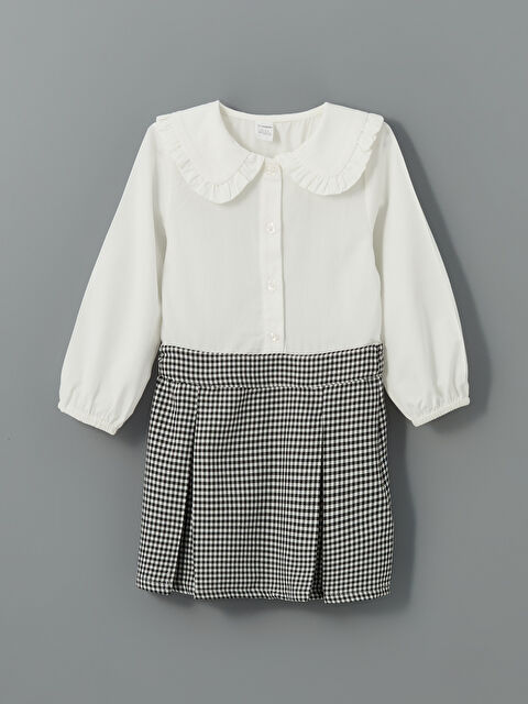 LCW Kids Pamuklu Ekose Desenli Kız Çocuk Elbise - S5NN34Z1-FDV