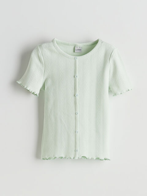 LCW Kids Bisiklet Yaka Kız Çocuk Tişört - S5NO13Z4-FQH