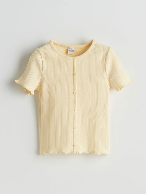 LCW Kids Bisiklet Yaka Kız Çocuk Tişört - S5NO13Z4-TDB