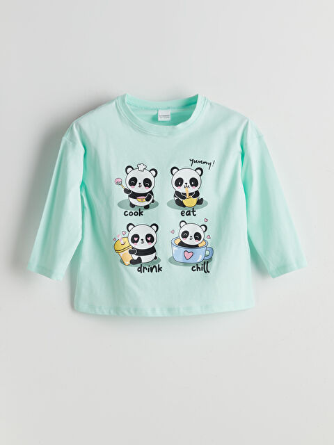 LCW Kids Bisiklet Yaka Kız Çocuk Pijama Üst - S5NO18Z4-FQX