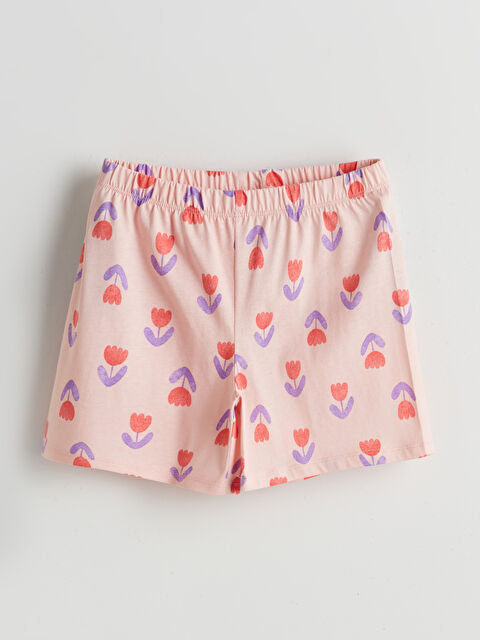 LCW Kids Beli Lastikli Çiçekli Kız Çocuk Pijama Şort