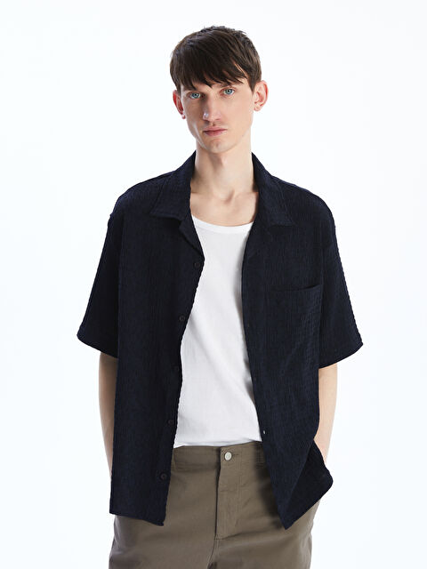 XSIDE Standart Kalıp Kısa Kollu Erkek Gömlek - S5NP64Z8-D6Y