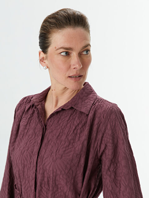 LCWAIKIKI Classic Kendinden Desenli Kadın Gömlek Tunik - S5NQ29Z8-CVV