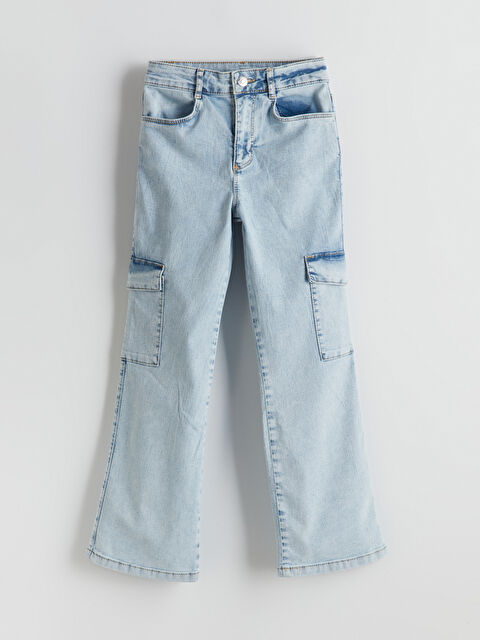 LCW Kids İspanyol Paça Kız Çocuk Jean Pantolon - S5NQ97Z4-V2T