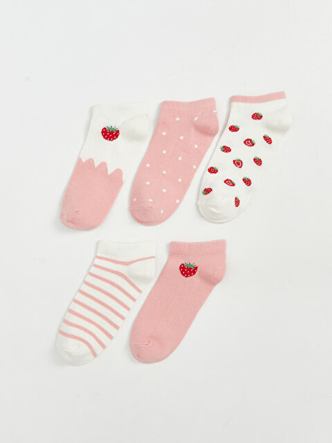 LCW Kids Desenli Kız Çocuk Patik Çorap 5'li - S5NR69Z4-M0T