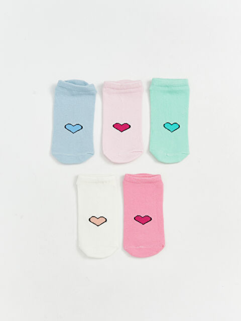 LCW Kids Desenli Kız Çocuk Patik Çorap 5'li - S5NR74Z4-J0G