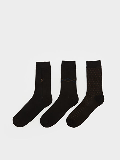 LCW ACCESSORIES Desenli Bambu Erkek Soket Çorap 3'lü - S5NR93Z8-HCQ