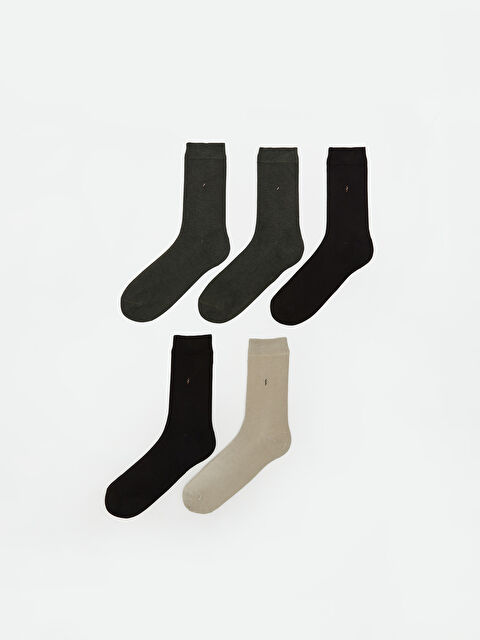 LCW ACCESSORIES Desenli Bambu Erkek Soket Çorap 5'li - S5NR97Z8-K00