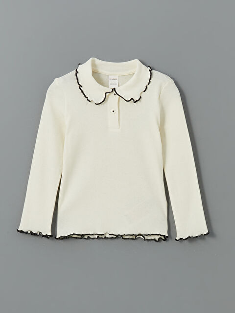 LCW Kids Polo Yaka Kaşkorse Kız Çocuk Tişört - S5NS04Z1-R9J