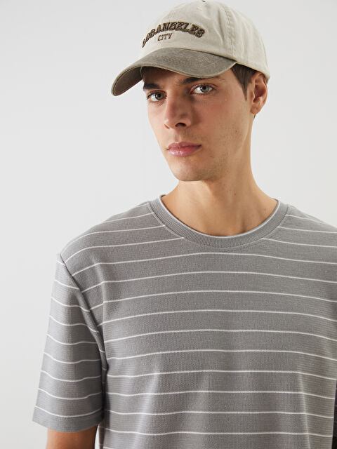 XSIDE Bisiklet Yaka Çizgili Erkek Tişört - S5NS14Z8-J2B