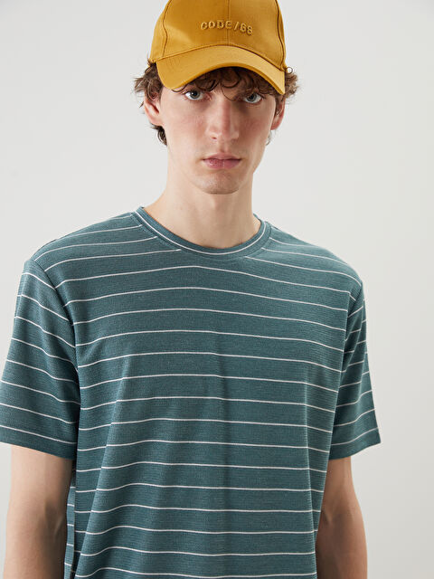 XSIDE Bisiklet Yaka Çizgili Erkek Tişört - S5NS14Z8-J3M