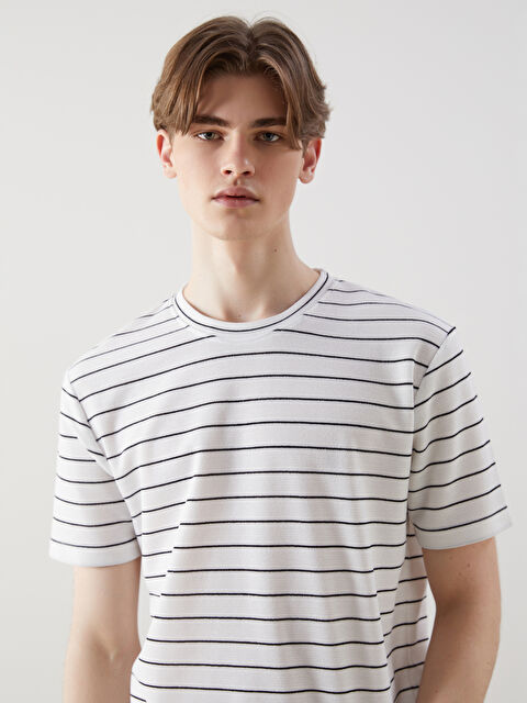XSIDE Bisiklet Yaka Çizgili Erkek Tişört - S5NS14Z8-J5E