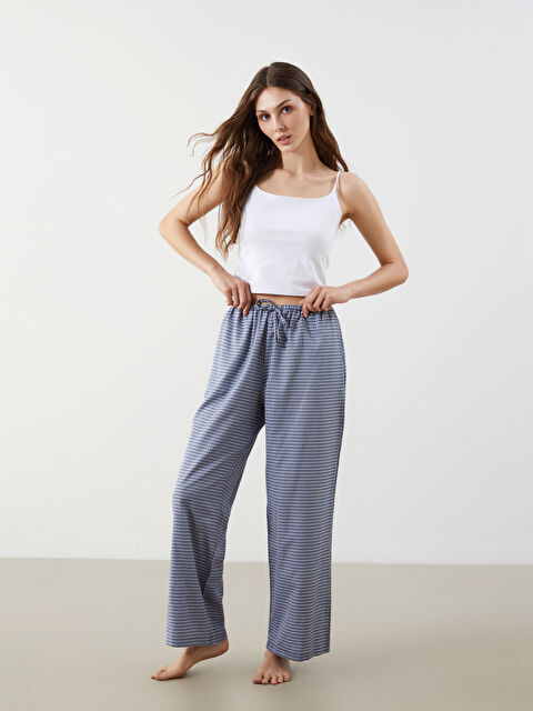 LCW DREAM Beli Lastikli Ekose Kadın Pijama Altı - S5NS25Z8-LQK