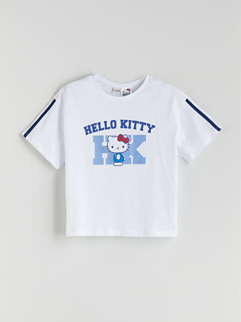 LCW Kids Bisiklet Yaka Hello Kitty Baskılı Kız Çocuk Tişört - S5NS80Z4-Q6K