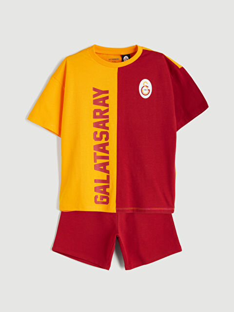 LCW Kids Galatasaray Baskılı Erkek Çocuk Tişört ve Şort 2'li - S5NS97Z1-DYA