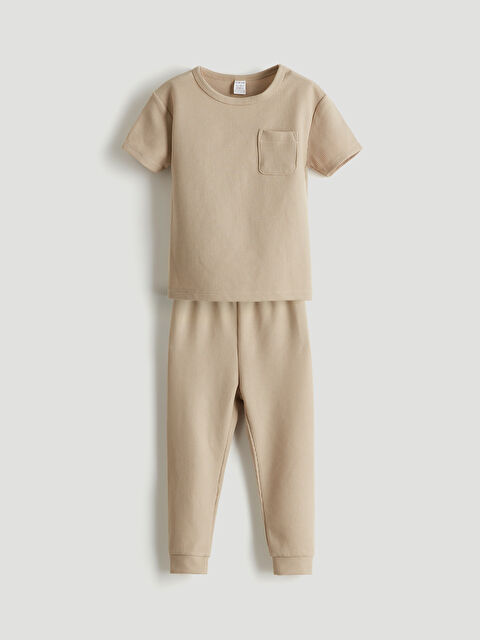 LCW baby Cepli Erkek Bebek Tişört ve Pantolon 2'li - S5NT10Z1-CWP