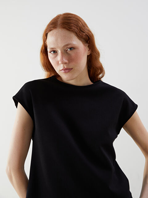 Natuvera Bisiklet Yaka Kadın Tişört - S5NT65Z8-UP7